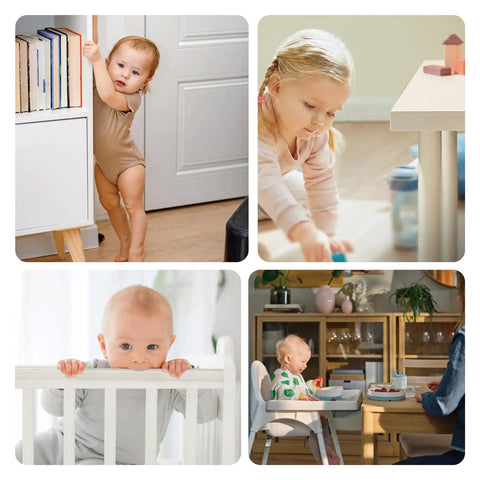 Baby Furniture Edge Protector Crib Rail Teething Guard With Plush Foam Bumpers For Toddler Safety, children in safe indoor play spaces.