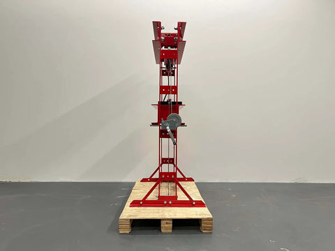 Heavy Duty High Capacity Dual Speed Hydraulic Shop Press providing smooth fast and slow pump action for knuckling through rusty bushings.