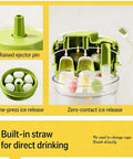 Diagram showing features of 2 In 1 Ice Bottle Portable Ice Maker Hydration Gear With Leakproof Seal Travel Friendly.