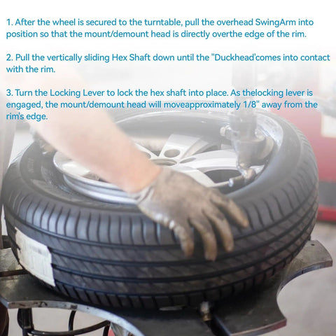 2 Pack Wing Style Tire Changer Duck Heads For TCX50 TCX515 TCX550 Machines shown installed on tire changer