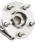 Front Wheel Hub And Bearing Assembly For 2005-2014 Subaru Outback And Legacy 5 Lug With ABS 4 Hole Flange Front Left Or Right Replacement Replaces 513220 High Quality Wheel Bearing Kit, shown with 5-bolt pattern and 4-hole flange.
