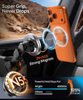 Magnetic Phone Mount For Tesla Models 3 Y S X With Screen Side Vacuum Base And Extendable Arm No Glue Strong Magnet No Obstructed View Works With MagSafe iPhone 17 To 12 And Most Android Devices visible in use inside vehicle
