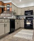 Alt Tag: Kitchen cabinets transformation using Chalk Mineral Paint Transformer For Latex And Acrylic No Sanding Or Priming Needed Easy Peasy Mix Color For Cabinets Countertops Furniture Doors Tile Floors Wood And More 4 Gallon