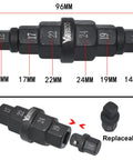 Six In One Motorcycle Hex Axle Tool For Front Axle Wheel Removal And Installation, Allen Spindle Socket Adapter with 12-24mm sizing