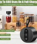 Gurithe Electric Mason Jar Vacuum Sealer With Smart Auto Stop Technology For Fresh Food Storage, cordless charging visible.