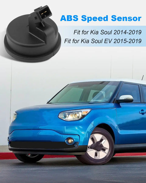 Heavy Duty Rear Hub Bearing Coupled With Abs Speed Sensor Direct Bolt On Installation For Kia Soul And Soul Ev Years 2014 To 2019 viewed from front-right.
