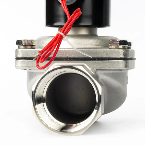2 Inch Stainless Steel Solenoid Valve 110V AC Workhorse Normally Closed Electric Valve With Viton Seal for Gas Diesel Oil Natural Gas Air