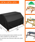 Heavy Duty Waterproof Kids Picnic Table Cover Fits 3 In 1 Wooden Sand And Water Table Sensory Table For Backyard Patio Or Lawn 39 Inch