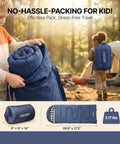 Kids Sleeping Bag For Sleepovers And Camping 3 Season Warm And Cool Lightweight And Washable With Skin Friendly Cotton Lining