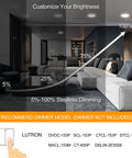 Living room dimming example for 12 Pack 8 Inch LED Recessed Downlights With Junction Box Ultra Thin Design, Dimmable Canless Fixture