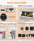 Quick setup guide for Must Have White Biometric Safe With Fingerprint Lock And Touchscreen Keypad
