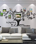 Love Family Tree Photo Frame Collage 3D DIY Acrylic Wall Decor Removable Wall Art With Inspirational Quote For Living Room