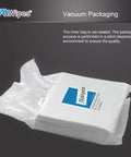 AAWipes cleanroom wipe cloths vacuum-pack with visible label, white lint-free polyester wipes, 6x6 inches, 100 pcs