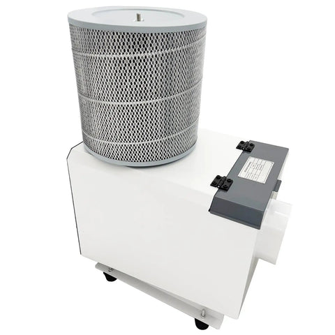 Solid Shop Beast Heavy Duty 1HP Oil Mist Collector and Industrial Fume Extractor with filter, used for CNC lathes and milling machines.