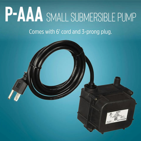 Compact 120 GPH Submersible Water Pump With Six Foot Cord For Fountains And Hydroponic Systems Plug And Play Setup Built Tough Glass Filled Nylon Housing.