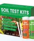4 In 1 Soil Test Kit For Lawns And Gardens With 40 Tests Including PH Nitrogen Phosphorus And Potassium Readings For Veggie Gardens Lawns And Plants Great For Home Gardeners And Plant Lovers, includes test tubes and packaging