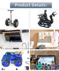 Collage including smart car, robot, and RC model using Pair Of 12V DC Gear Motors With Encoder, 100 RPM, 1:45 Gear Ratio, D Shaft