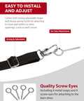 Easy to install Stall Guard For Horse Barn With Adjustable Straps And Sturdy Spring Hooks Included Water Resistant 1680D Polyester Red