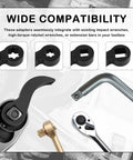 Pro Grade Multi Angle Ratchet Pry Bar Adapter Set with wrench attachments for CV axle removal, auto repair compatibility.