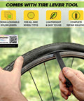 Using tire lever tool with Dual Pack 26x2.125 To 2.40 Inches Bike Inner Tubes With 35mm Schrader Valve Premium Butyl