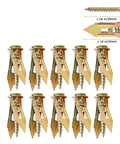 Self Tapping Screws And Expansion Bolts Kit For Concrete And Drywall Anchors Self Drilling No Pre Drill Installation Yellow Zinc Plated Carbon Steel Rust Resistant Anchor Set For Heavy Shelving Cabinets And Wall Mounts, 30mm