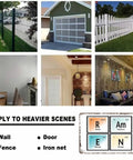 Collage with fences, garage, interior walls and Dope Funny Vintage Metal Sign Ramen Table Of Elements Tin Sign 8x12 Inch