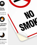 Straight Up Heavy Duty Aluminum No Smoking Sign For Your Company Setup Keep The Shop Floor Smoke Free Rust Resistant Indoor Outdoor Metal Wall Plate Super Durable with curved corners.