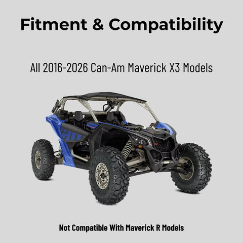 Can Am Maverick X3 model compatibility for No Drill Dash Mount For 8 Gang Switch Panel Custom Fit For Maverick X3 Cockpit