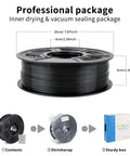 ASA Filament 1.75Mm Black 1Kg Outdoor Ready 3D Printer Filament Built For The Outdoors Rugged UV And Weather Resistant
