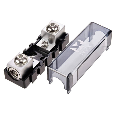1/0 To 4 Gauge ANL Inline Fuse Block With Linkable Modular Design For Car And Marine Audio ANL Fuse Holder Built Beefy With Brass Construction And High Temp Housing For Ultimate Power Distribution, modular fuse holder