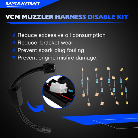 Muzzler Harness Disable Kit for 3.5L V6 VCM Engines components and features diagram