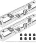 Two Pack Universal Joint Couplings for RC Boats and Cars Beefy 3 Section U Joint Shaft Coupler 4mm 5mm 6mm Fits 12mm OD 52mm Length Durable Metal