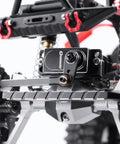 Close-up of the Beefy 11Kg Coreless Servo With Metal Gear For 1/18 RC Crawler Upgrades, mounted with a steering link.
