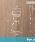 Ultra Short Magnetic Door Stop dimensions with detailed measurements for installation, heavy duty stainless steel, 2 pack.