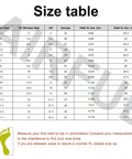 Size chart for Fast Speed Inline Skates for Adults Unisex Black With Safe Ratchet Buckle And Laces Closure Impact Resistant Shell