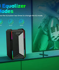 Beefy Desktop Computer Speakers For Music And Gaming, DC Powered 30W Peak, Bluetooth 5.3, RGB Lighting with EQ Mode Displayed
