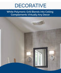 Dope Ceiling Bathroom Exhaust Fan And Light Combo With 70 CFM, Quiet 4.0 Sones, White Finish