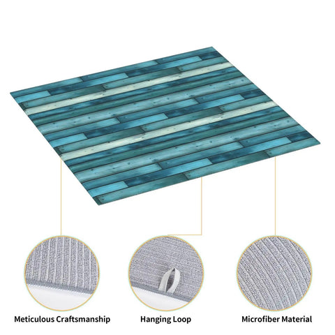 Green Wood Grain Microfiber Dish Drying Mat For Kitchen Counter Must Have, Super Absorbent And Machine Washable, 16 By 18 Inch Rack Mat