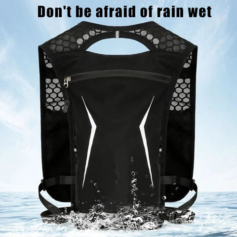 Hydration Running Backpack With Water Reservoir Vest Lightweight Pouch Pack For Runners Waterproof Storage Outdoor Cycling