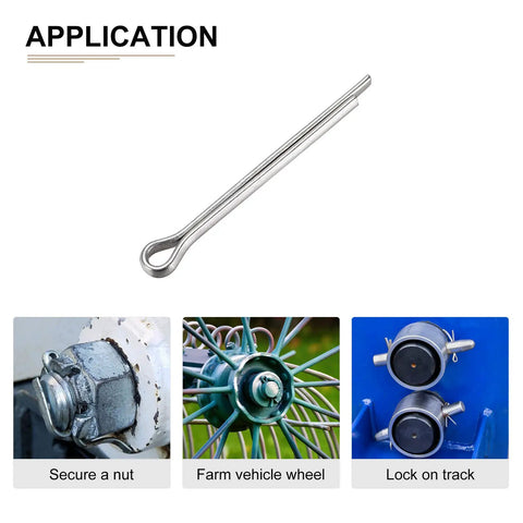 Heavy Duty 3mm By 35mm Cotter Clip Pins 60 Pack For Machinery, 304 stainless steel hairpin fasteners, application examples