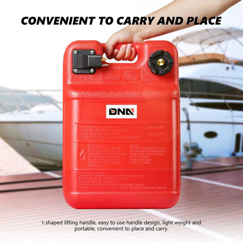 Portable 24L 6 Gallon Marine Fuel Tank For Boats And Yachts With Hose Red Leak Free Fuel Flow Durable Marine Grade Tank