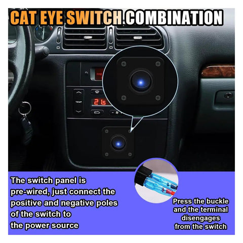 12V 20A Waterproof Rocker Toggle Switch Panel With USB Charger And LED Indicator mounted in car dashboard