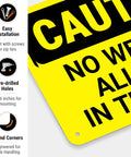 No Welding Allowed In This Area Sign Durable Aluminum For Indoor Outdoor Use No Fade Rust Free American Made with pre-drilled holes