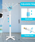 Adjustable Outdoor Patio Misters Stand With Flexible Riser Up To 46 Inches And 26 Point Two Feet Water Supply Line for misting.