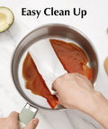 Cleaning Heavy Duty 2 Quart Stainless Steel Saucepan With Lid 18 10 Cookware Pot featuring easy wipe down.