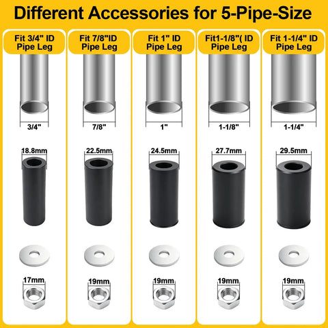Heavy Duty Expanding Stem Casters Set Of 4 With Locking Brakes For Wire Shelving And Tables, various pipe size fits