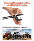 Universal hooks for Tow Behind Lawn Spreader For Seed Fertilizer Ice Melt with tractor, UTV, ATV compatibility