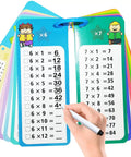 1-12 Multiplication Flash Cards Set With 15 Cards, Dry Erase Markers, Ring Binder, Large Times Table Chart For Kids in use