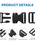 Must Have DIY Strap Kit For Everyday Gear 18 Feet Of 1 Inch Nylon Webbing With 8 Quick Release Buckles And 16 Tri Glide Clips details
