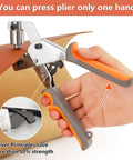 Heavy Duty Manual Grommet Press Kit With 500 Metal Eyelets for Fabric Tarps Banners and Curtains, easy grip handle in use